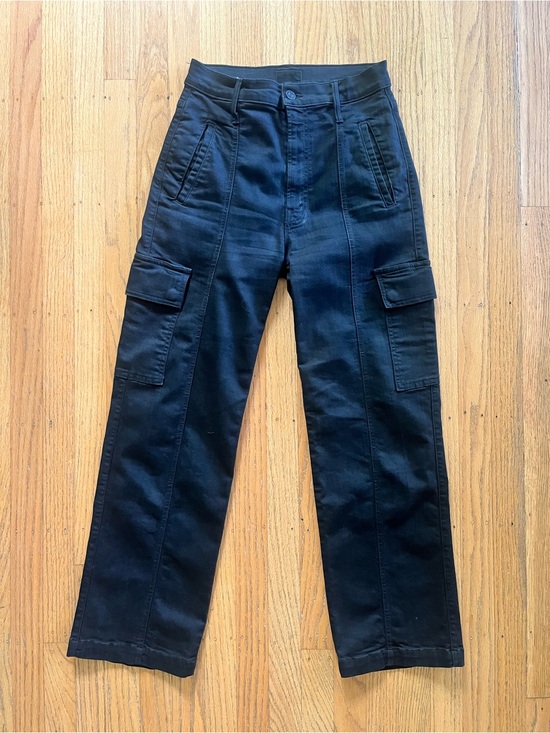 MOTHER Denim - MOTHER Denim Rambler Cargo Ankle Black Not Guilty 26